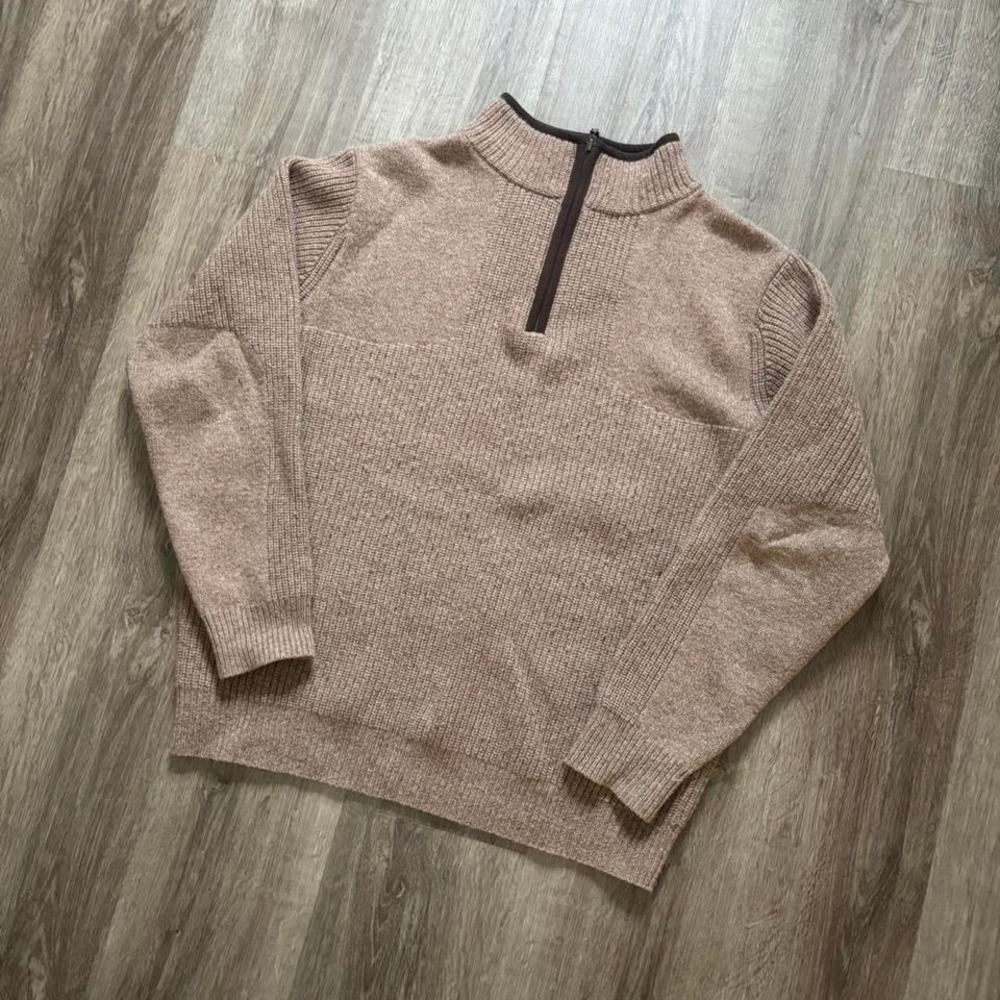 Vintage L.L Bean 100% Merino Lambs Wool 1/4 zip thick pullover sweatshirt